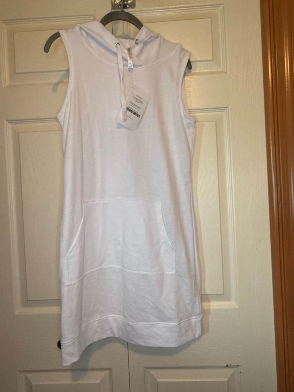 Fabletics White Sleeveless Hooded Dress - M - NWT
